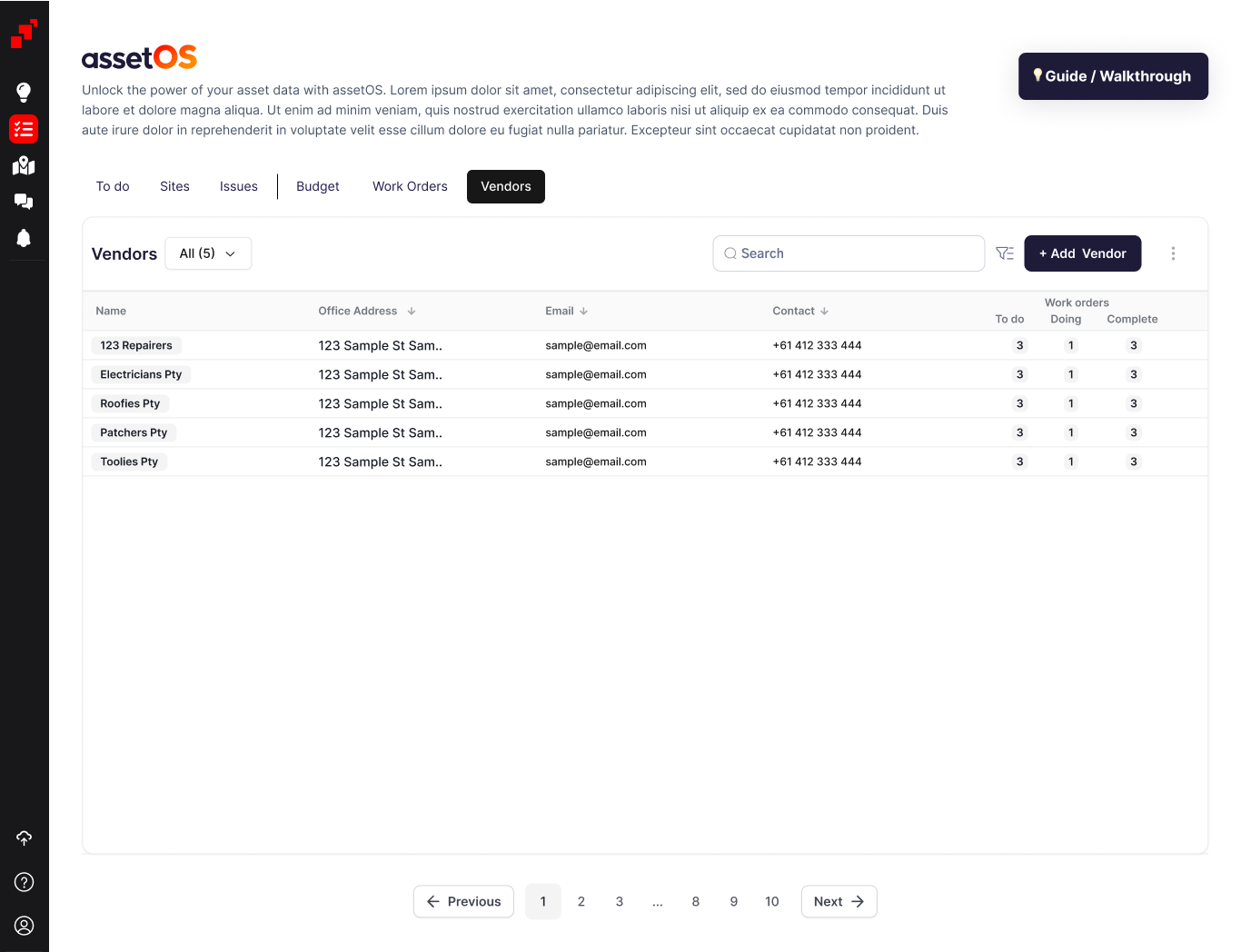 Vendor Work Order Integration